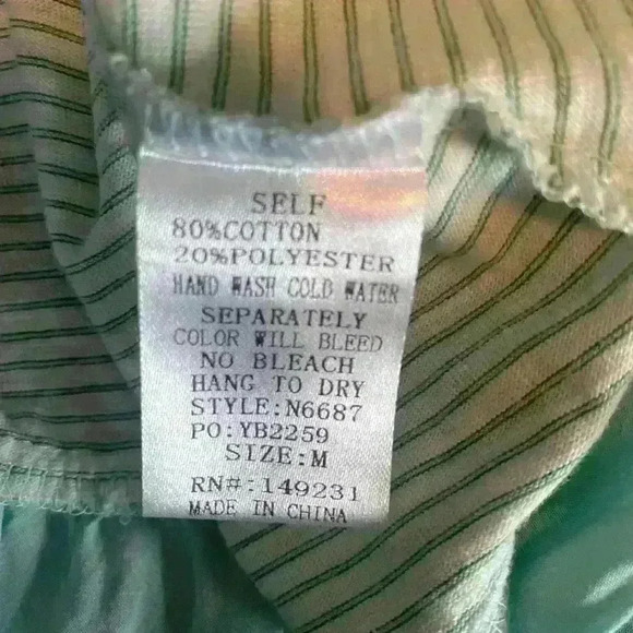 Kori America Women’s teal striped tank top size M - Picture 9 of 12